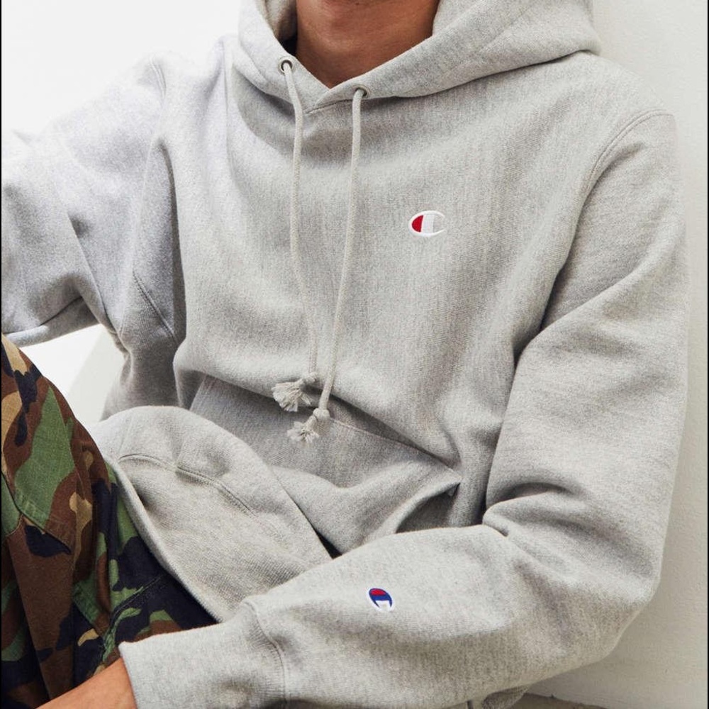 grey champion reverse weave hoodie